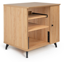 Gator Frameworks GFW-ELITESIDECAR Elite Furniture Series Rolling Rack Sidecar Cabinet - Natural Maple