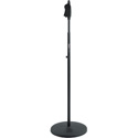 Gator Frameworks GFW-MIC-1201 Roundbase Mic Stand with 12 Inch Round Base and Deluxe One-Handed Clutch