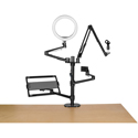Gator Frameworks GFW-STREAMSTAND All-In-One Content Creation Stream Stand with 6-Point Accessory Attatchment System