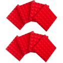 Photo of Gator Frameworks GFW-ACPNL1212PRED-8PK 2-Inch Thick 12x12 Pyramid Acoustic Foam Panels - Red - 8 Pack