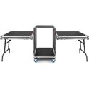 Photo of Gator GTOUR16U-TBL G-TOUR 16RU ATA Wood Rack Case with Tables & Casters - Retractable Legs in Lids