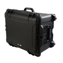 Gator GU-2217-13-WPNF Black Injection Molded Case with Pullout Handle and Inline Wheels - No Foam