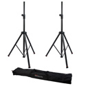 Gator Frameworks GFW-SPK-3000SET Pair of Deluxe Aluminum Tripod Speaker Stands with a Carry Bag