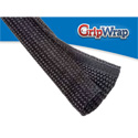 Techflex GWN1.00 1-Inch GripWrap Mountable Wrap-Around Abrasion Resistant Sleeve - Black - 25-Foot