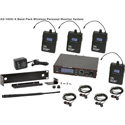 Galaxy Audio AS-1400-4M Wireless In-ear Monitor System with 1 Transmitter/4 Receivers/4 Earbuds - M Band 516-558MHz