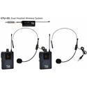 Photo of Galaxy Audio GTU-SSP5AB UHF Mini Wireless Headset System with 2 Headset Mic w/Transmitters & Dual Receiver