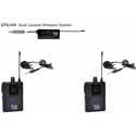 Galaxy Audio GTU-VVP5AB UHF Mini Wireless Lavalier System - 2 Lavalier Mic w/Transmitters & Dual Receiver