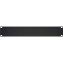Photo of Middle Atlantic 2RU Flat Blank Panel - Black Brushed and Anodized Aluminum