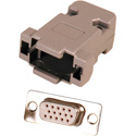 Photo of 15-Pin HD Female D-Sub Connector with Plastic Hood  (DJ15HD and DE15B)