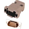 15-Pin HD Male D-Sub Connector with Plastic Hood  (DP15HD and DE15B)