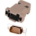 Photo of 15-Pin HD Male D-Sub Connector with Plastic Hood  (DP15HD and DE15B)