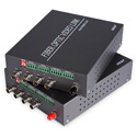 HDnP HDMD(T/RX) 3G/HD-SDI 4 Video / 2 Data / 1 Audio over Fiber Optic Converter Set