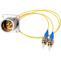 Photo of Camplex LEMO EDW to Dual ST 900 micron Internal Fiber Optic Breakout Cable - 6 Inch