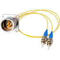 Photo of Camplex LEMO EDW to Dual ST 900 micron Internal Fiber Optic Breakout Cable - 12 Inch
