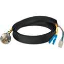 Camplex HF-FCS01A-FR-LC Canare Hybrid Fiber Optic Receptacle SMPTE/ARIB Cable with LC Connectors - Female - 1 Foot