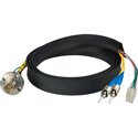 Photo of Camplex Canare Hybrid Fiber Optic Receptacle SMPTE/ARIB Cable with ST Connectors - Female - 1 Foot