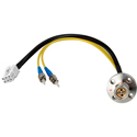 Camplex HF-FXWBP8ST-06IN LEMO FXW to Dual ST & 6-Pin RG MATE-N-LOCK Power Fiber Breakout Cable - 6 Inch
