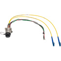 Photo of Camplex Female DRAGONFLY Chassis Mount to Duplex LC & Blunt Lead Internal Fiber Breakout - 36 Inch
