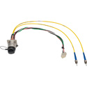 Photo of Camplex Female DRAGONFLY Chassis Mount to Dual ST & 6-Pin RG Internal Fiber Breakout- 12 Inch