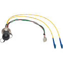 Camplex Male DRAGONFLY Chassis Mount to Duplex LC & 6-Pin Amp Internal Fiber Breakout - 12 Inch