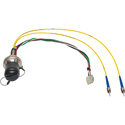Photo of Camplex Male DRAGONFLY Chassis Mount to Dual ST & 6-Pin Amp Internal Fiber Breakout - 24 Inch