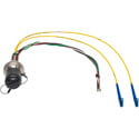 Camplex Male DRAGONFLY Chassis Mount to Duplex LC & Blunt Lead Internal Fiber Breakout - 12 Inch