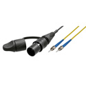 Photo of Camplex opticalCON DUO LITE to Dual ST Single Mode Fiber Optic Tactical Patch Cable NKO2S-ST-L-0 - 1 Foot