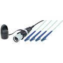 Camplex opticalCON QUAD LITE to (4) LC Multimode Fiber Optic Tactical Patch Cable NKO4M-LC-L-0 - 1 Foot