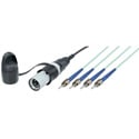 Camplex opticalCON QUAD LITE to (4) ST Multimode Fiber Optic Tactical Patch Cable NKO4M-ST-L-0 - 1 Foot