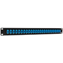 Photo of Camplex HF-OPRP-10 Patch Panel - 1RU 24-Port Preloaded with SC Simplex Single Mode Adapters - Blue