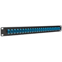 Camplex HF-OPRP-9 Patch Panel - 1RU 24-Port Preloaded with LC Duplex Single Mode Adapters - Blue