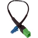 Camplex APC SC Female to UPC LC Male Single Mode Fiber Optic Tactical Adapter- 6 Inch