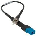Camplex LC Female to ST Male Single Mode Fiber Optic Tactical Adapter- 8 Inch