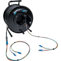 Photo of Camplex HF-TR04LC-1250 4-Channel LC Single Mode Fiber Optic Tactical Cable on Reel - 1250 Foot