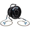 Photo of Camplex HF-TR04LC-1500 4-Channel LC Single Mode Fiber Optic Tactical Cable on Reel - 1500 Foot