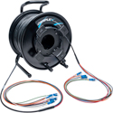 Photo of Camplex HF-TR08LC-1000 8-Channel LC Single Mode Fiber Optic Tactical Cable on Reel - 1000 Foot