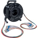 Camplex 8-Channel ST Single Mode Fiber Optic Tactical Cable on Reel - 250 Foot
