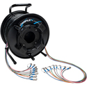 Photo of Camplex HF-TR08ST-0500 8-Channel ST Single Mode Fiber Optic Tactical Cable on Reel - 500 Foot