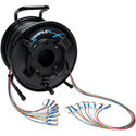 Photo of Camplex HF-TR08ST-1500 8-Channel ST Single Mode Fiber Optic Tactical Cable on Reel - 1500 Foot