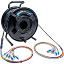 Photo of Camplex 12-Channel LC Single Mode Fiber Optic Tactical Cable on Reel - 2000 Foot