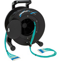 Photo of Camplex HF-TR12LCM3 Premium 12-Channel LC OM3 Multimode Tactical Fiber Optic Cable on Reel - 750 Foot