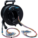 Photo of Camplex HF-TR12ST-0500 12-Channel ST Single Mode Fiber Optic Tactical Cable on Reel - 500 Foot
