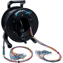Photo of Camplex 12-Channel ST Single Mode Fiber Optic Tactical Cable on Reel - 500 Foot