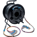 Photo of Camplex HF-TR12ST-1000 12-Channel ST Single Mode Fiber Optic Tactical Cable on Reel - 1000 Foot