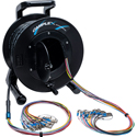 Photo of Camplex 12-Channel ST Single Mode Fiber Optic Tactical Cable on Reel - 2000 Foot