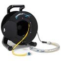 Camplex 4-Channel ST Single Mode Fiber Tactical Cable Reel with Protective Pulling Sleeve - 500 Foot