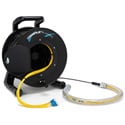 Camplex 12-Channel LC Single Mode Fiber Tactical Cable Reel with Protective Pulling Sleeve - 500 Foot