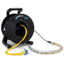 Photo of Camplex 12-Channel ST Single Mode Fiber Tactical Cable Reel with Protective Pulling Sleeve - 1000 Foot