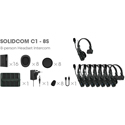Photo of Hollyland SOLIDCOM C1-8S Full Duplex Wireless Intercom System with 8 Headsets - 1000 Foot Line-of-Sight