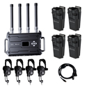 Photo of Hollyland Solidcom H1 Intercom System with Four Single Ear Noise-Cancelling Headsets/Four Beltpacks/One H1 Antenna